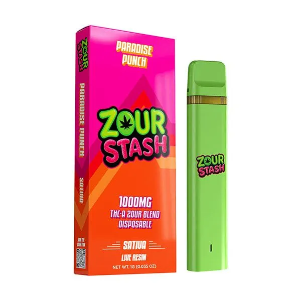 Zour Stash THCA Zour Blend Disposable 1G Paradise Punch