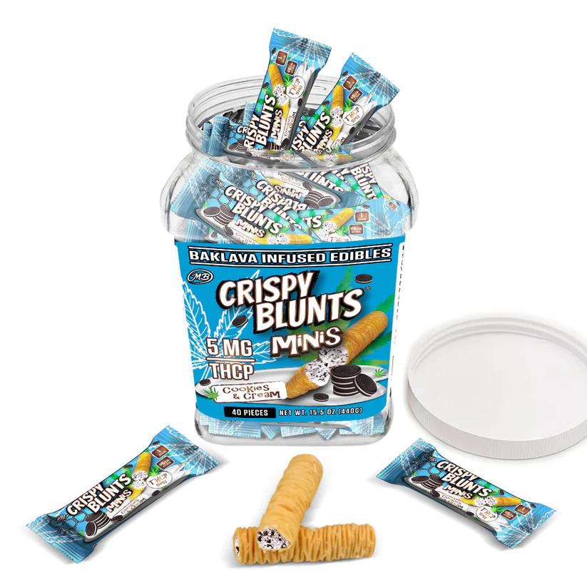 Crispy Blunts Minis THCP 5mg Cookies and Cream 1ct Baklava Infused Edible