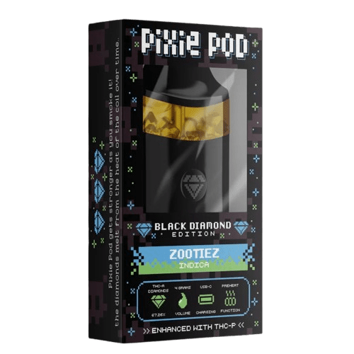Pixie Pod Black Diamond Edition disposable vape 4ml Zootiez indica