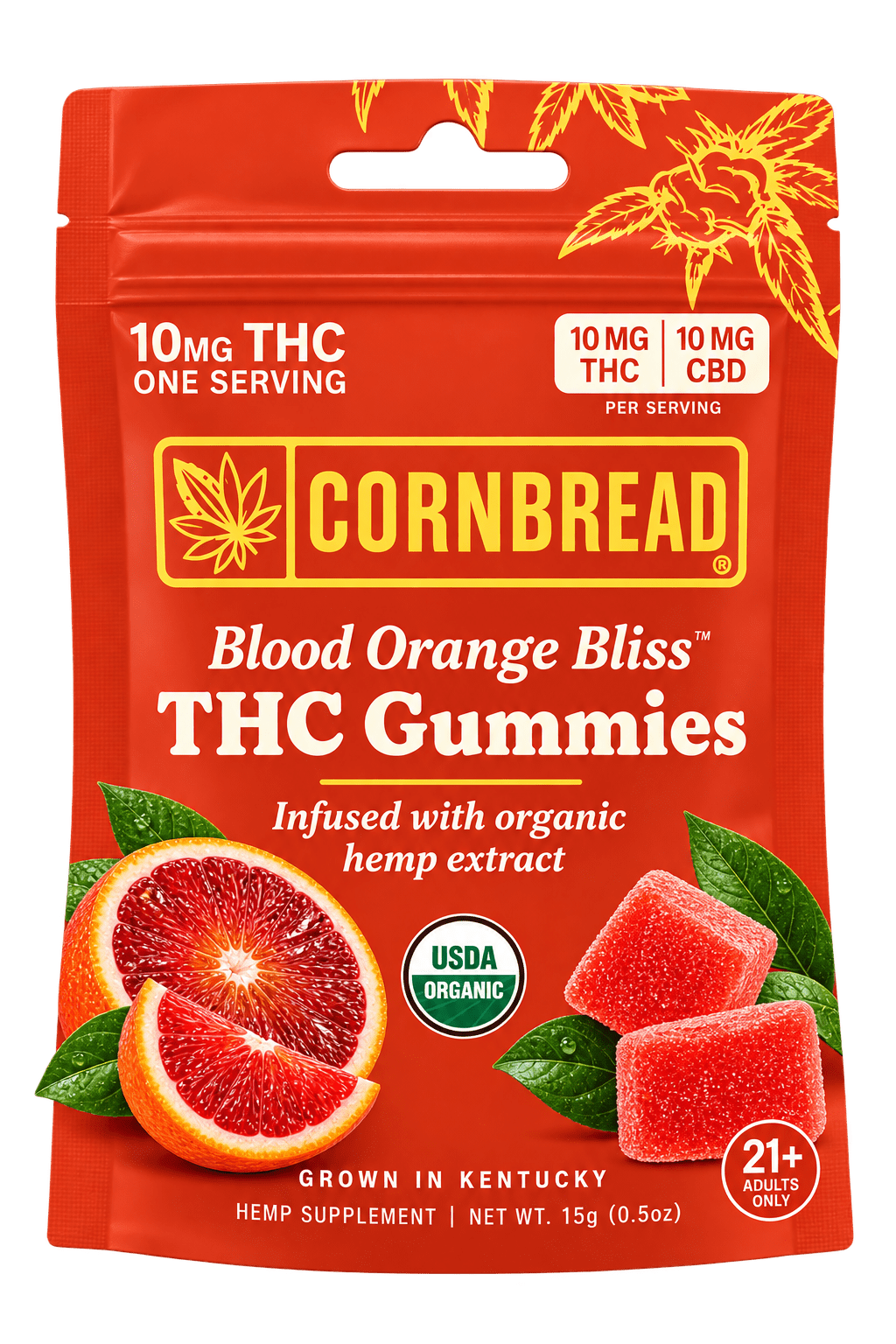 Cornbread THC : CBD Gummies 10mg, 1 serving