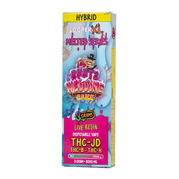 Looper XL Melted Series Live Resin Disposable Vape 3g Runtz x Wedding Cake Hybrid
