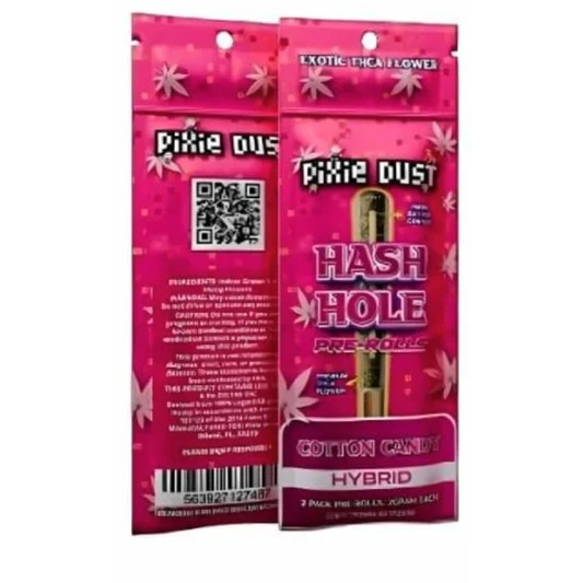 Pixie Dust 4G THC-A Hash Hole Pre-Rolls Cotton Candy Hybrid pack