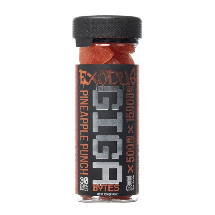 Exodus GIGABYTES Gummies 15000mg Pineapple Punch