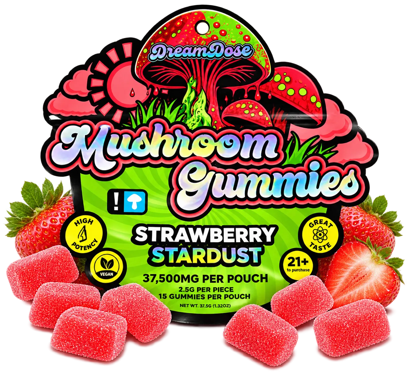 Dream Dose Mushroom Gummies  37,500mg – 15 Count