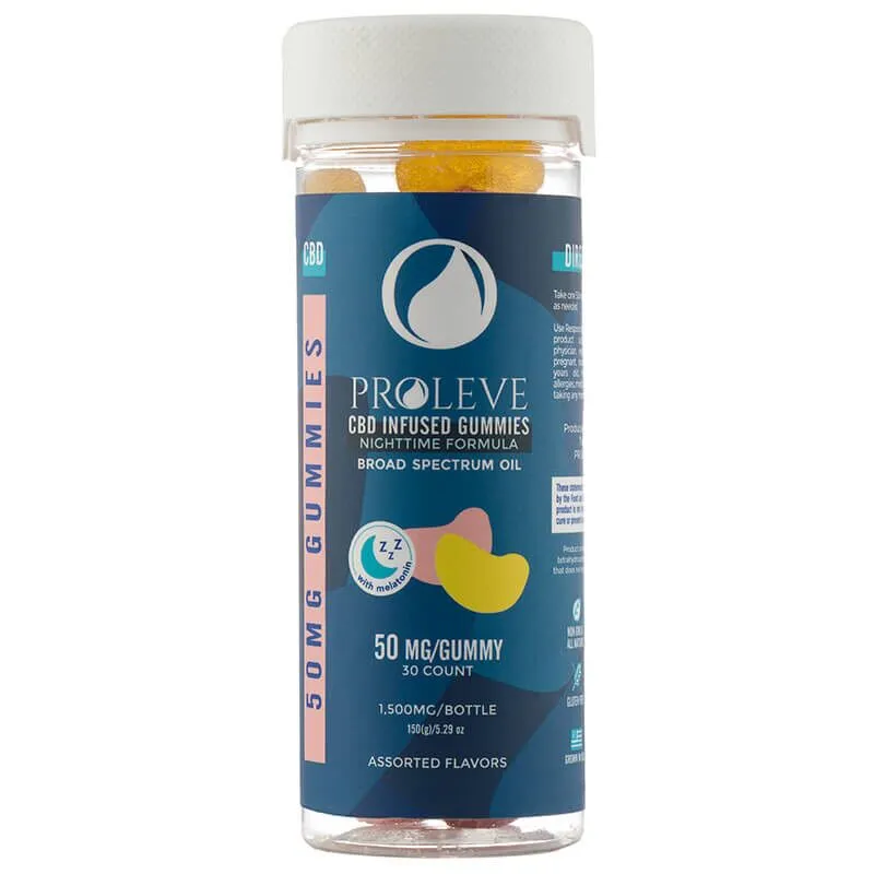 Nighttime Formula CBD Gummies - Assorted Fruit Flavors - Proleve - Image 2