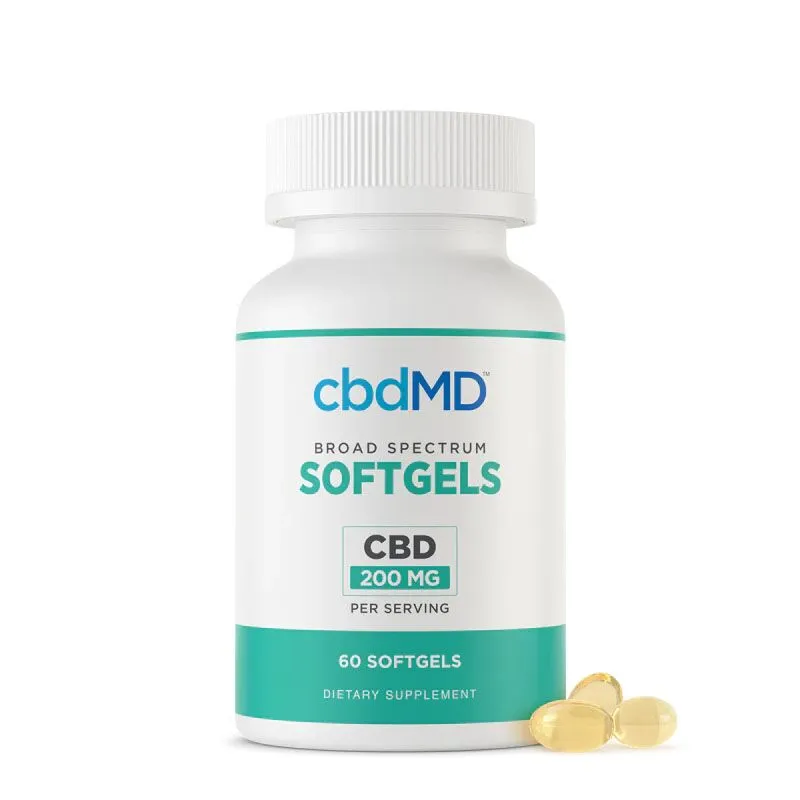 CBD Softgels - CBD Oil Softgel Capsules - 100mg - By cbdMD