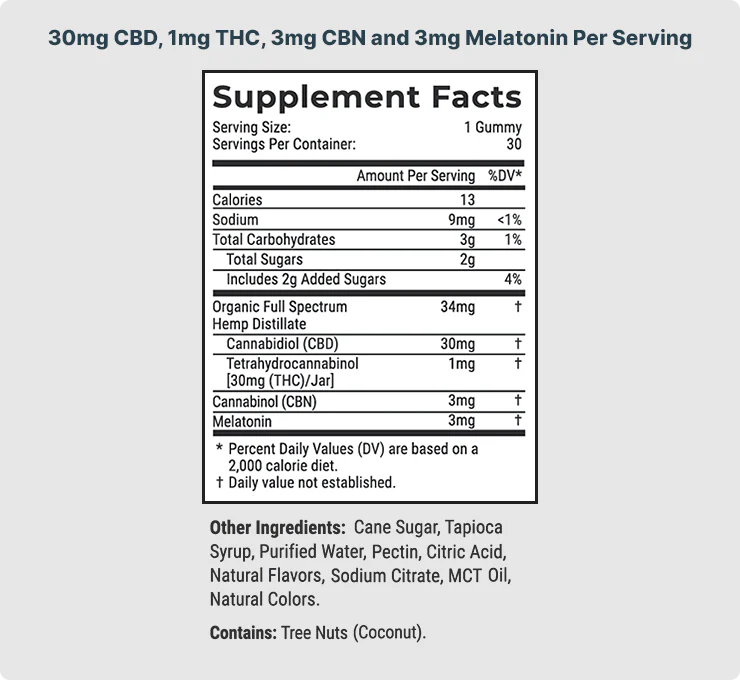 Joy Organics CBD Sleep Gummies with CBN & THC - Mixed Berry