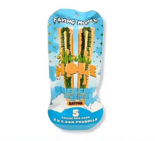 Flying Horse Hash Hole Prerolls 2.5g Each 2ct Blueberry Pancake
