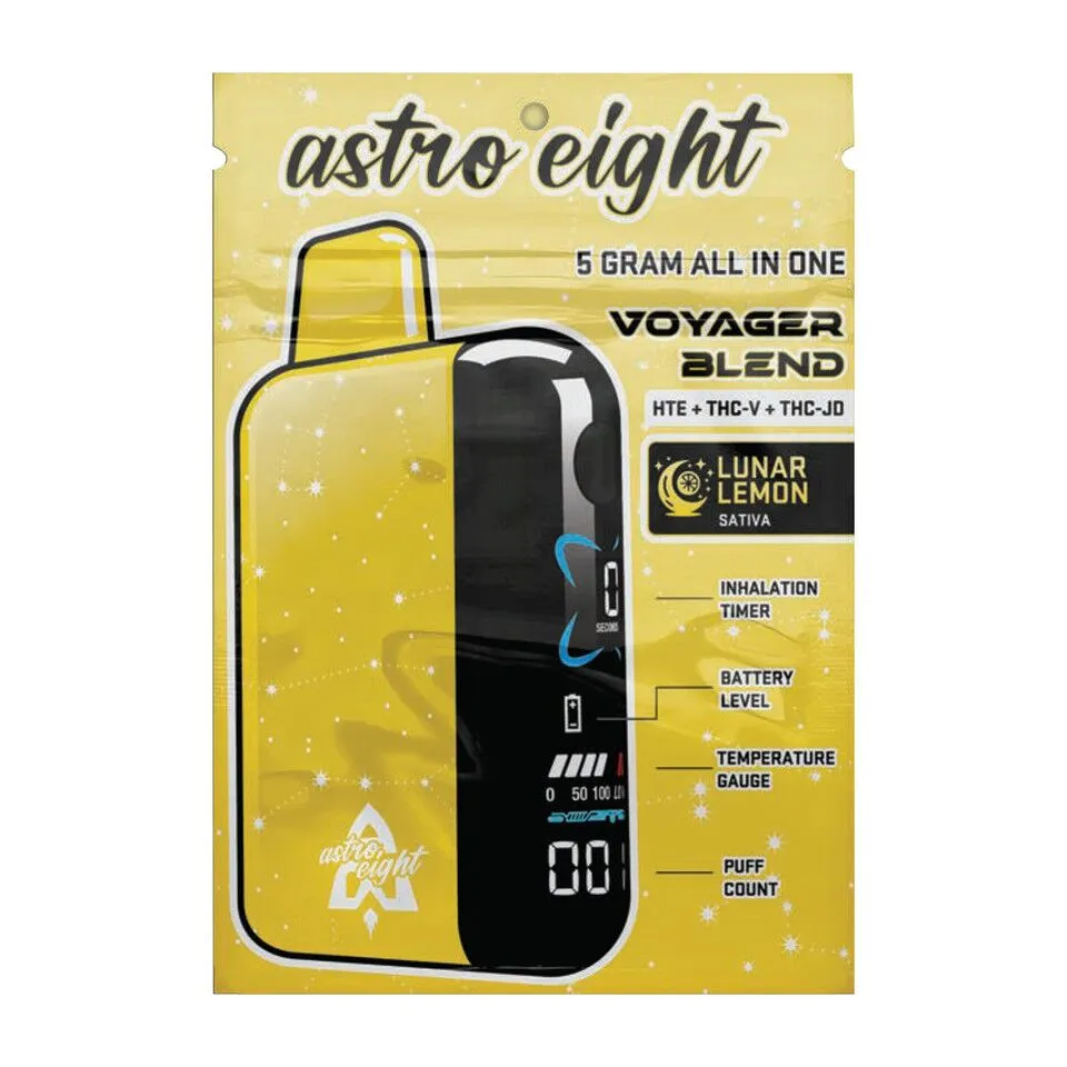 Astro Eight Voyager Blend Disposable Vape Lunar Lemon Sativa 5G