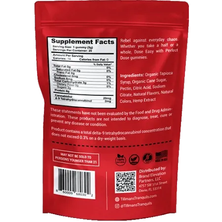 Tillman Tranquils CBD Sleep Gummies With THC Cherry - Image 2