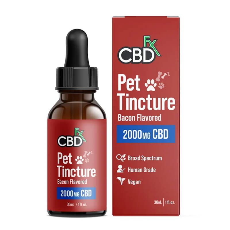 CBDfx - CBD Pet Tincture - Extra Strength Bacon Flavored for XL Breeds - 2000mg