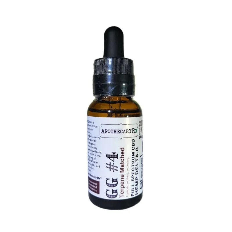 Apothecary RX - Delta 8 Tincture - Full Spectrum Oil - GG#4 - 2000mg