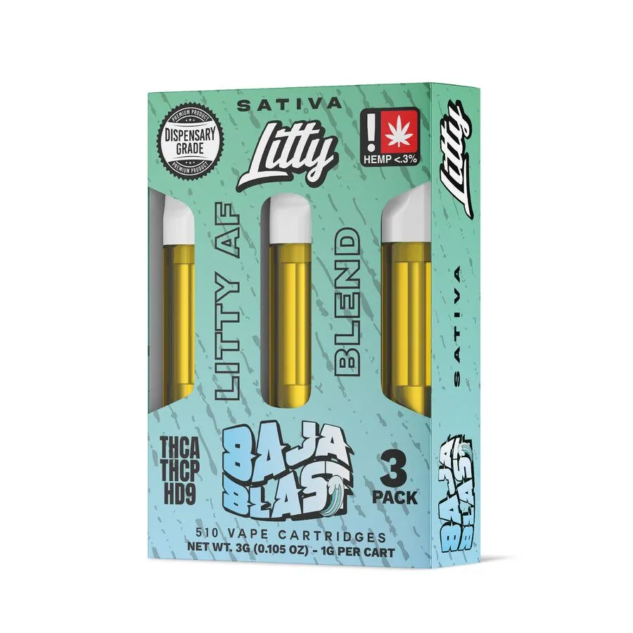 Litty THCA Vape Carts Litty AF Blend 3pk - Image 2