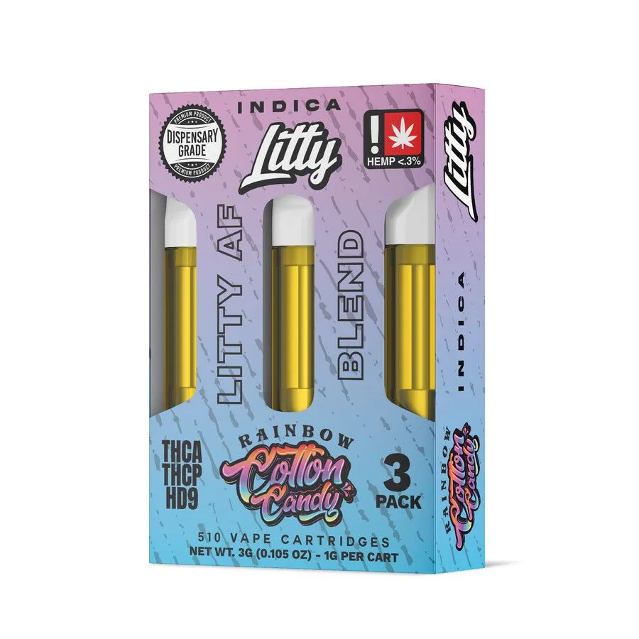 Litty THCA Vape Carts Litty AF Blend 3pk - Image 3