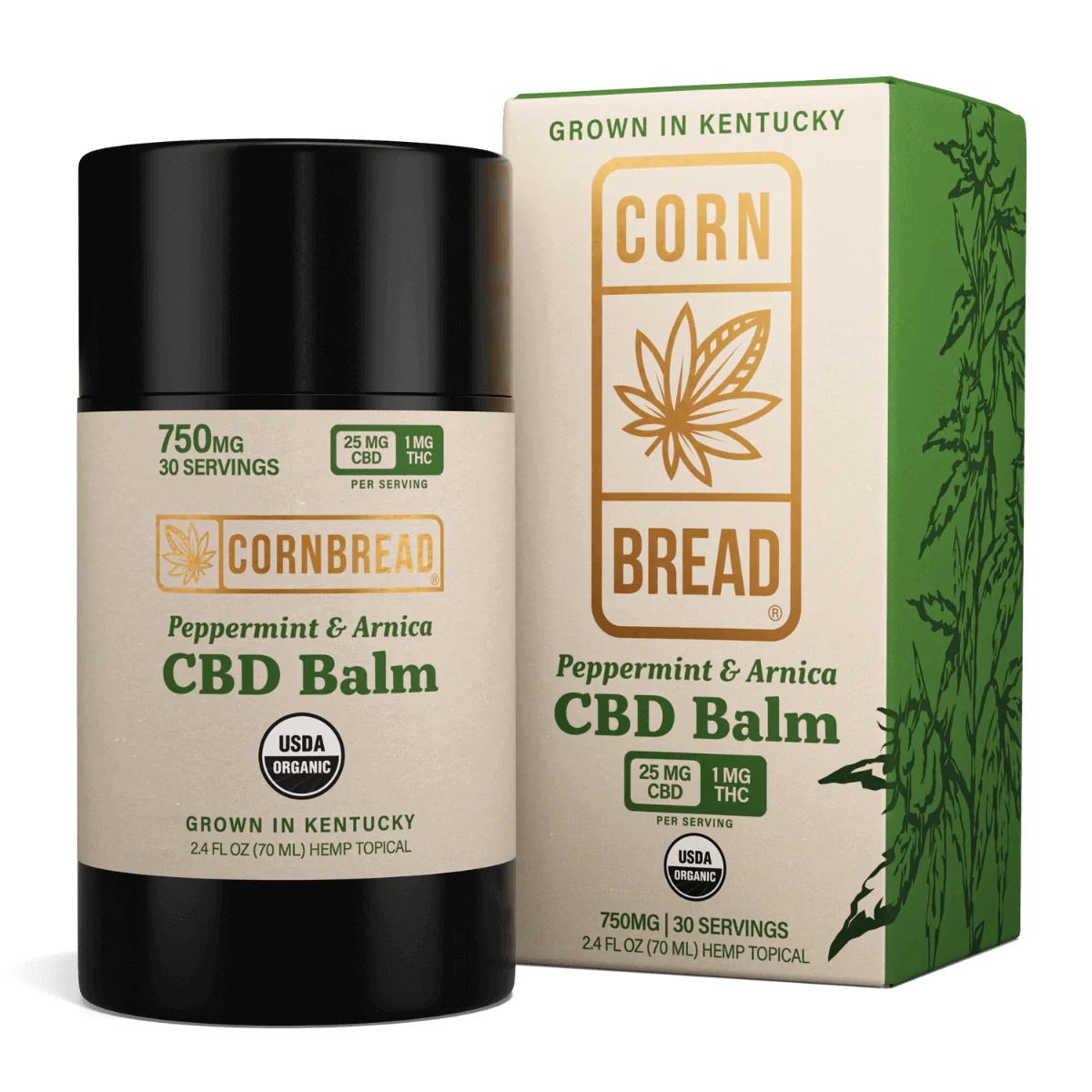 Cornbread CBD Balm 25mg CBD 1mg THC cbd balm