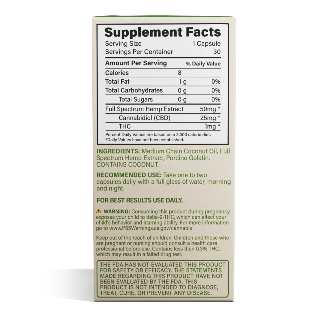 Cornbread Full Spectrum CBD Capsules