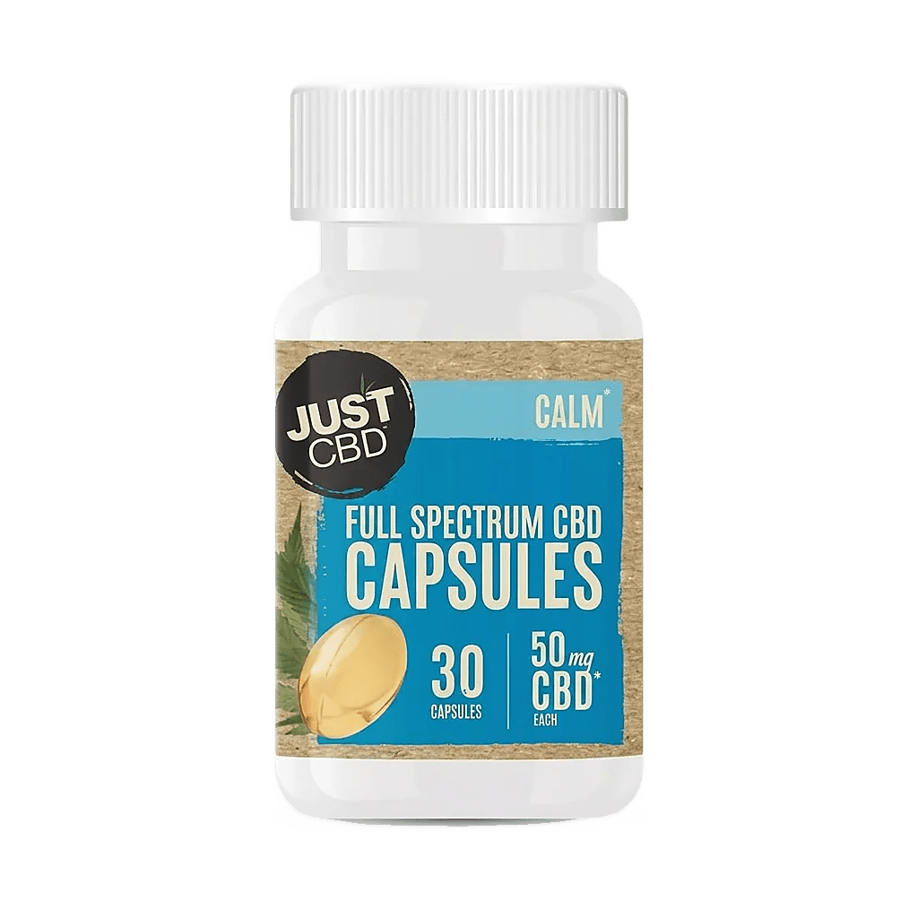 JustCBD Full Spectrum CBD Gel Capsules 25mg | 50mg – 30 Capsules - Image 2