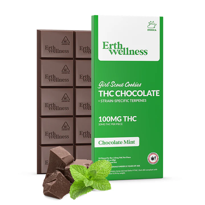 Erth Wellness Delta9 THC Chocolate Bar 100mg Strain Specific - Image 2