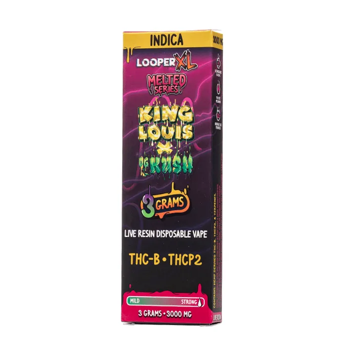 Looper XL Melted Series Live Resin Disposable Vape 3g King Louis x OG Kush Indica