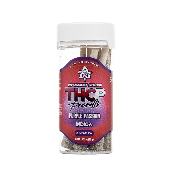 Astro Eight Impossibly Strong THCP Prerolls – Purple Passion (Indica)