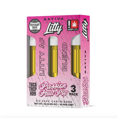 Litty THCA Vape Carts Litty AF Blend 3pk - Image 7