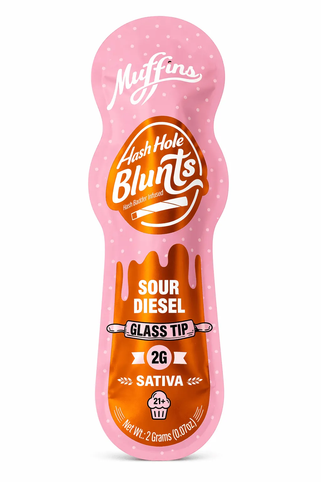 Muffins - Hash Hole Blunts - THCP | CBDA | CBGA - sour-diesel - 2G