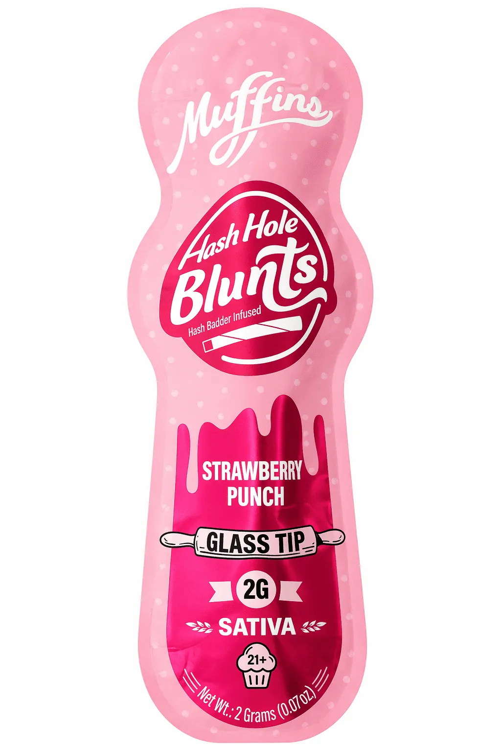 Muffins - Hash Hole Blunts - THCP | CBDA | CBGA - strawberry-punch - 2G