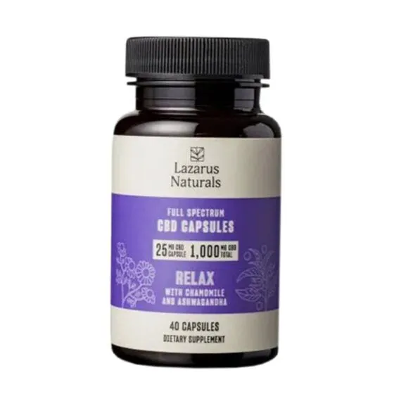Full Spectrum CBD Capsules - Relaxation Blend - Lazarus Naturals