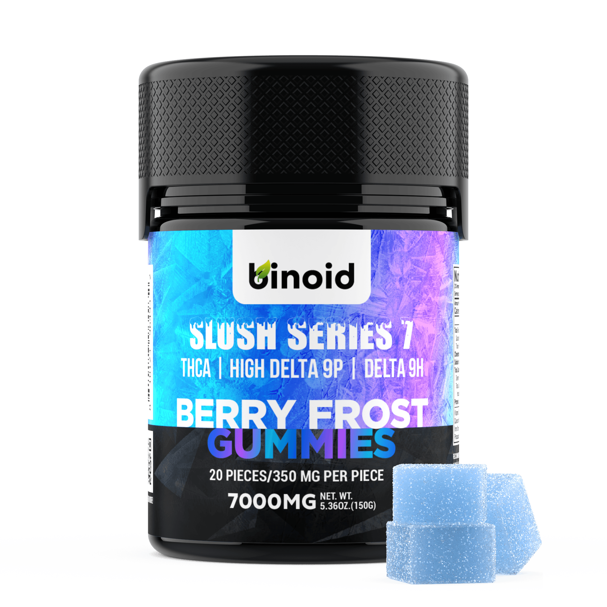 Binoid Slush Series Super 7 Gummies THCA +Delta 9 - 7000mg - 20 Gummies - Image 3