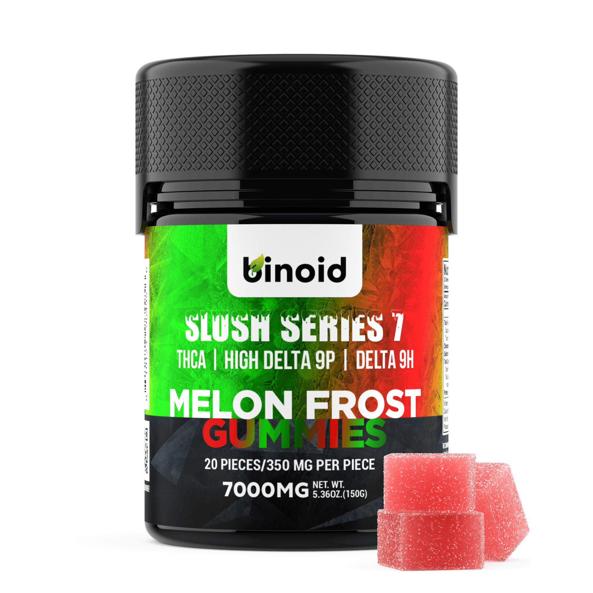 Binoid Slush Series Super 7 Gummies THCA +Delta 9 - 7000mg - 20 Gummies