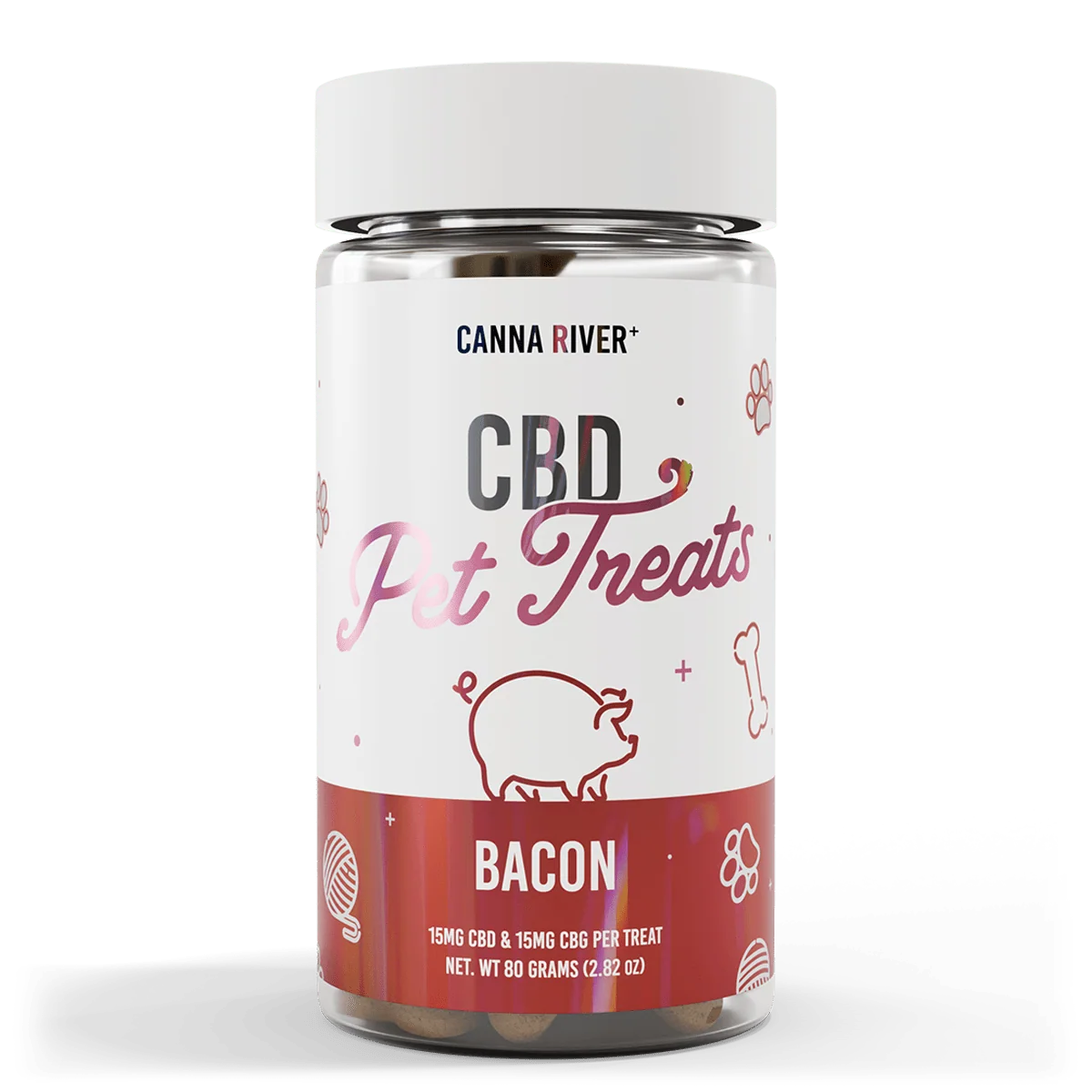 Canna River Broad Spectrum Pet Treats CBD + CBG Multiple Flavors Available 30 CT