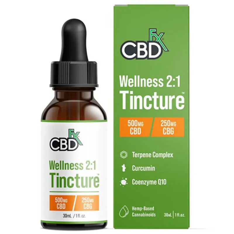 CBG + CBD Oil Wellness Tincture - CBDfx