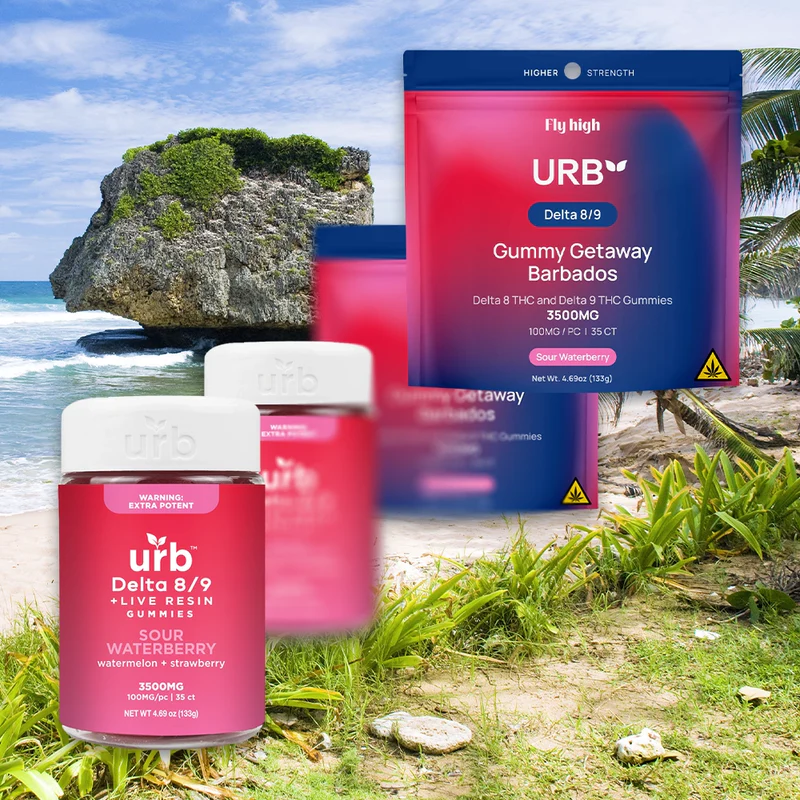 URB D8D9 THC Gummies 3,500MG sour waterberry