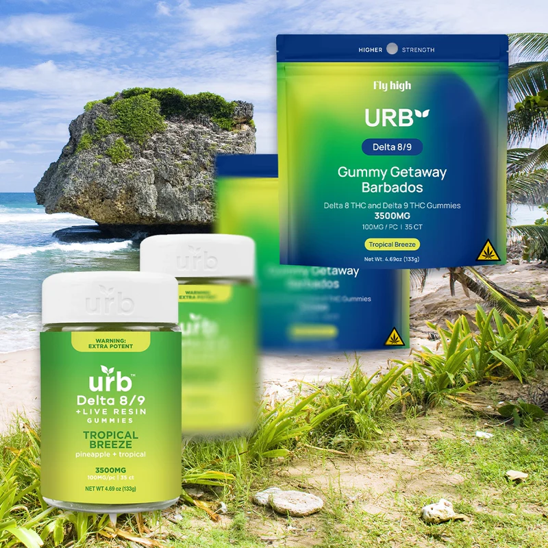 URB D8D9 THC Gummies 3,500MG tropical breeze