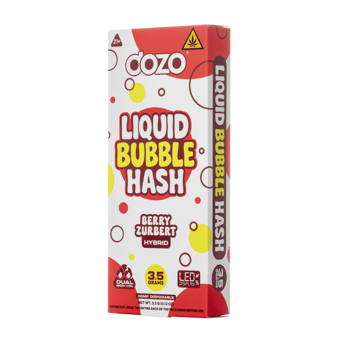 Dozo Liquid Bubble Hash disposable vape 3.5g Berry Zurbert hybrid
