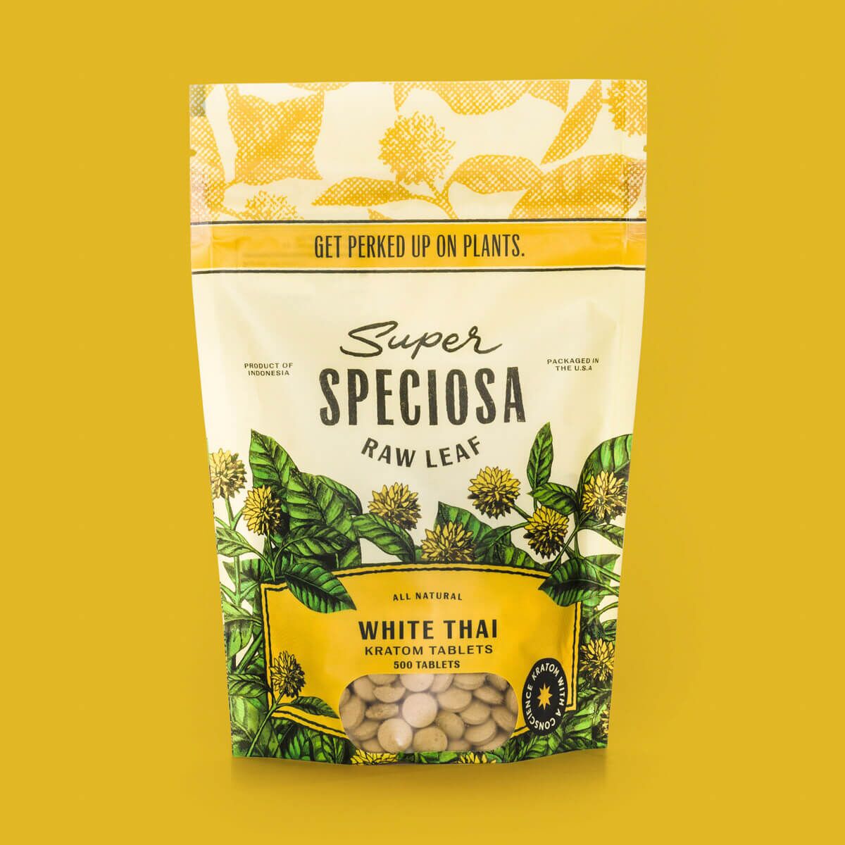Super Speciosa bag ofWhite Thai Kratom tablets. Buy kratom online today