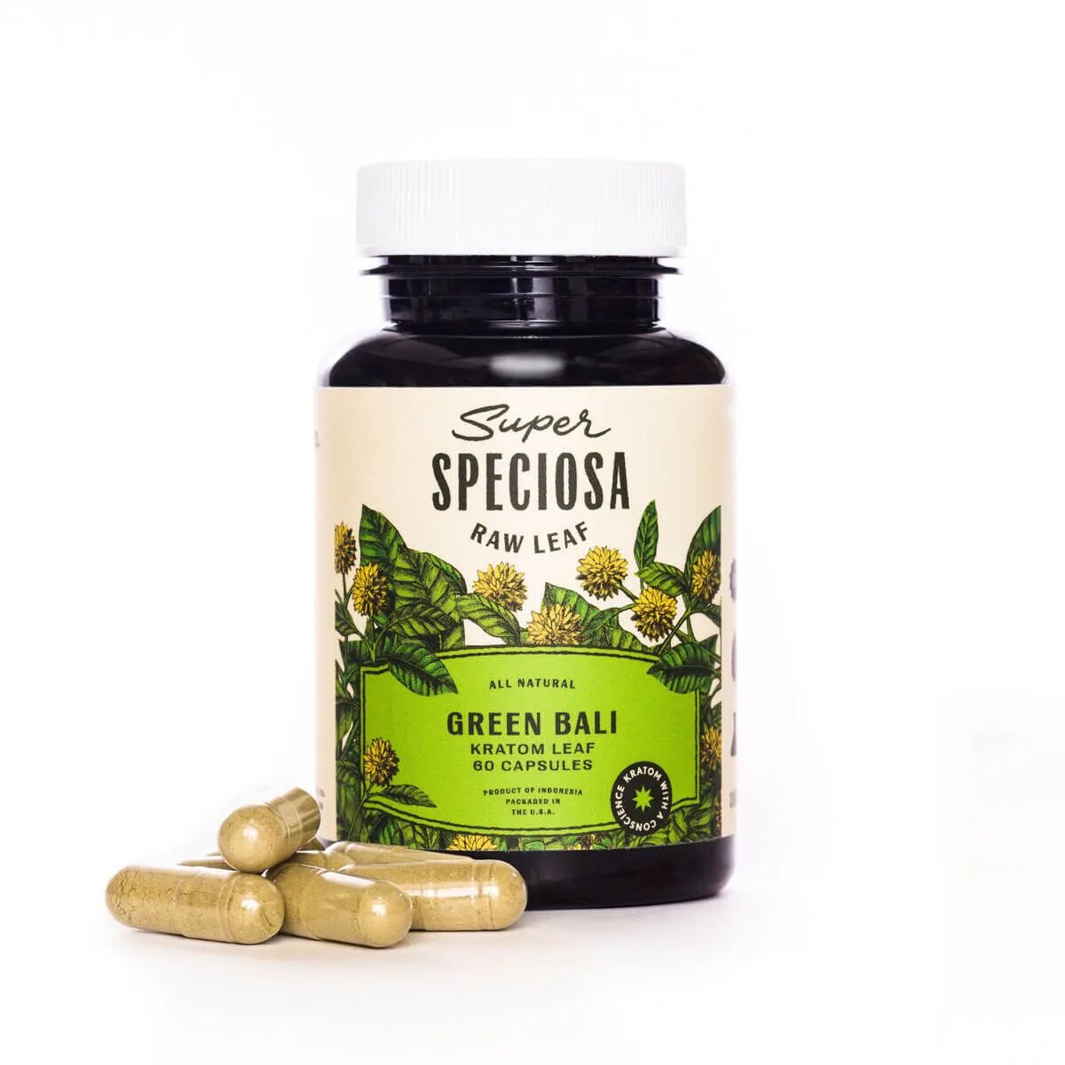 Super Speciosa Green Bali Kratom Capsules - Image 3