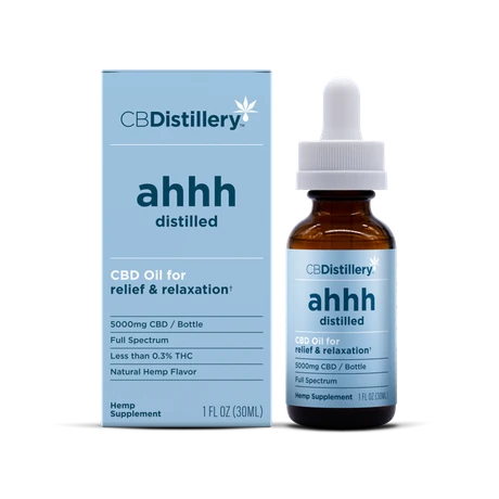 CBDistillery – ahhh Distilled Relief & Relaxation Full Spectrum CBD Oil – 5000MG – 30ml