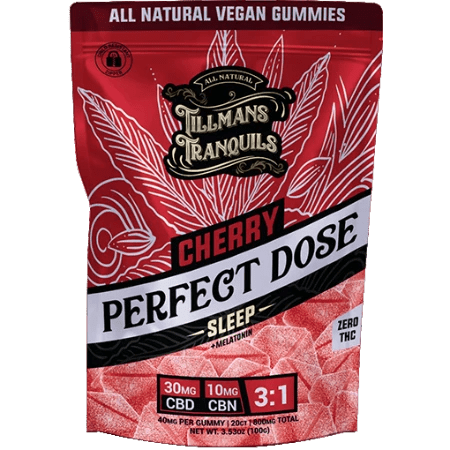 Tillman Tranquils Sleep Gummies + Melatonin 3:1 CBD:CBN Cherry