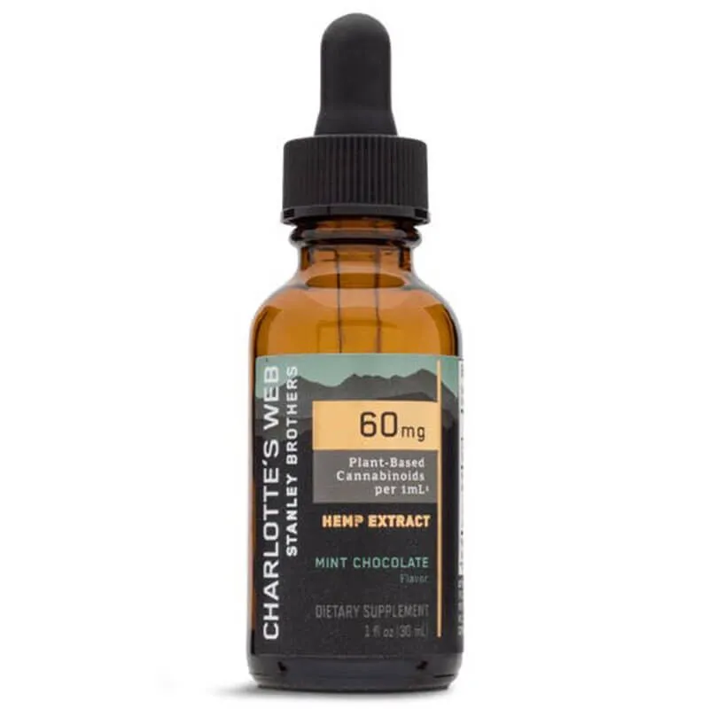 Charlotte's Web Full Spectrum CBD Daily Care Extract Oil -60mg-mint-chocolate