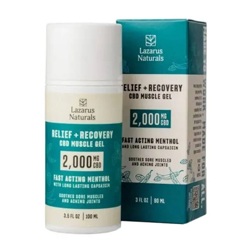 Relief & Recovery CBD Topical Muscle Gel - Lazarus Naturals - Image 2