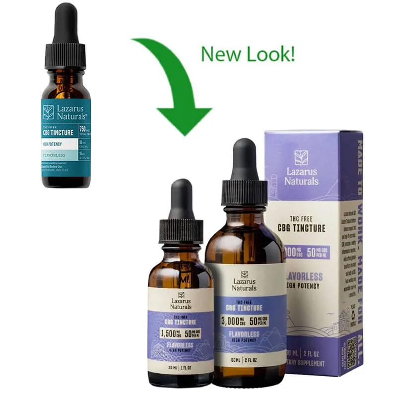 High Potency CBG Isolate Tincture - Flavorless - Lazarus Naturals - Image 2