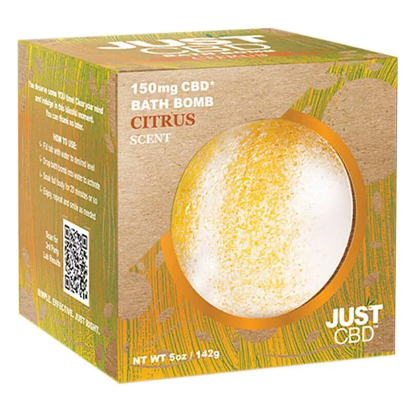 CBD Bath Bomb - Citrus Scent - JustCBD