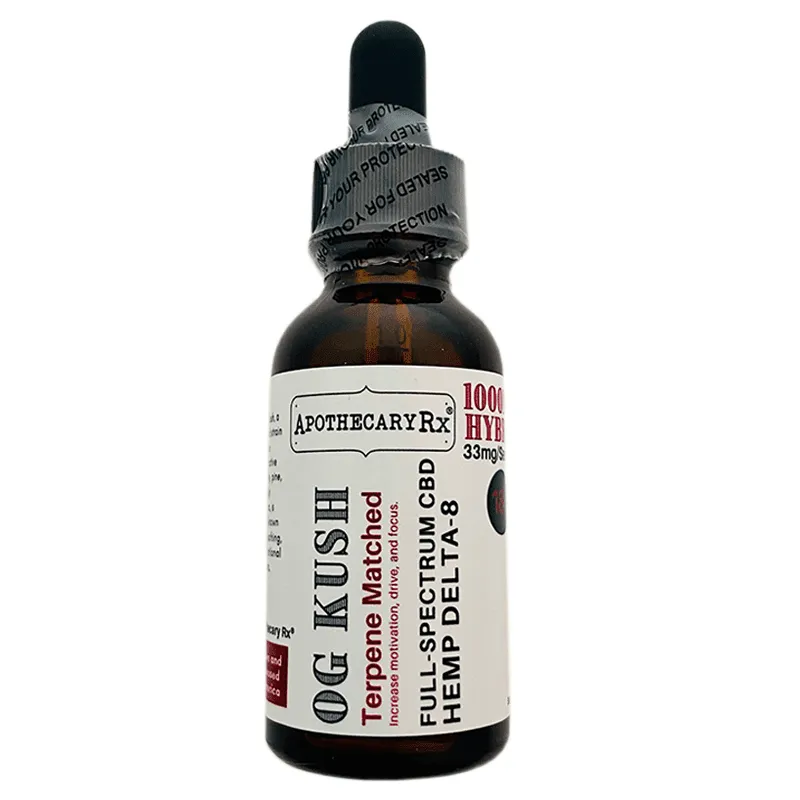 Full Spectrum CBD + Delta 8 THC Oil Tincture - OG Kush - Apothecary Rx