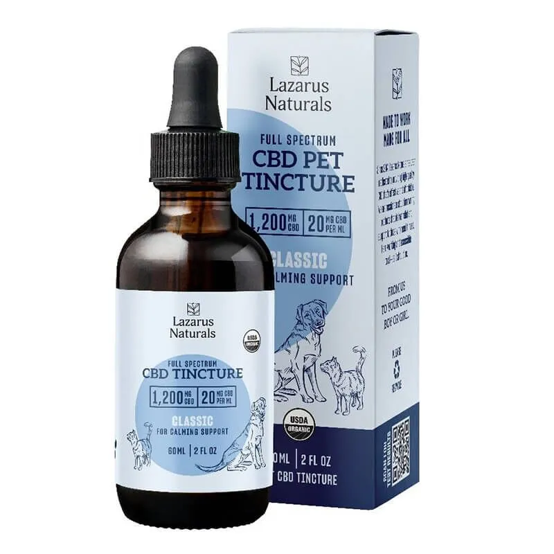 Full Spectrum CBD Pet Tincture - Classic Calming Formula - Lazarus Naturals - Image 2