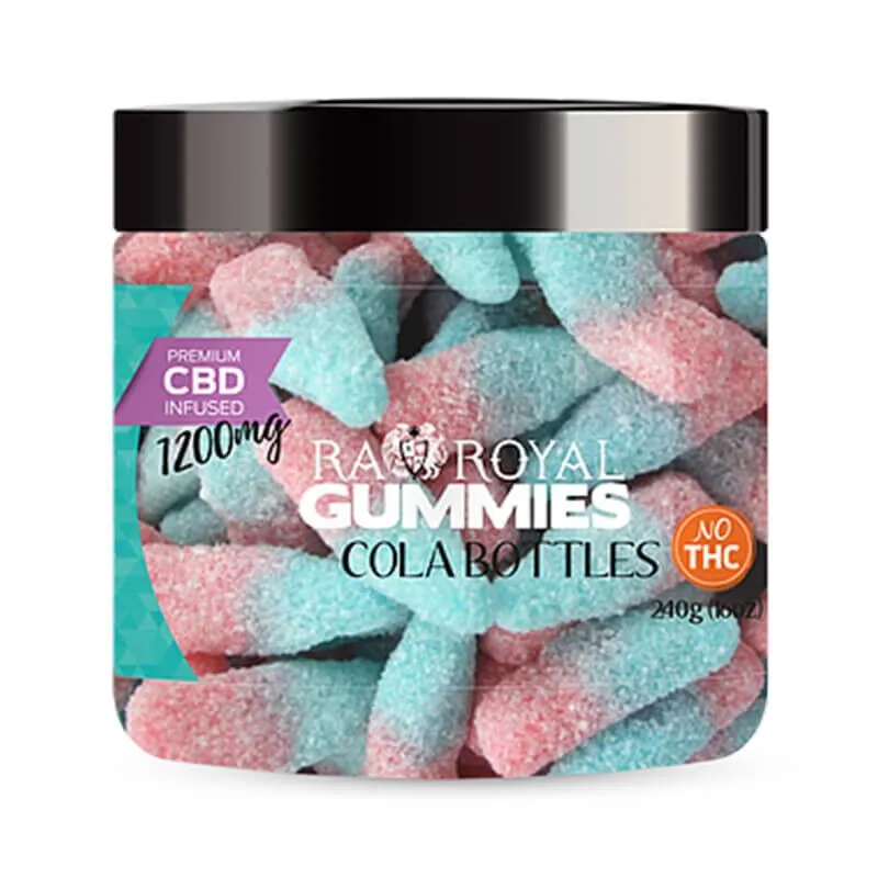 RA Royal CBD - CBD Edible - Cola Bottles Gummies - 1200mg