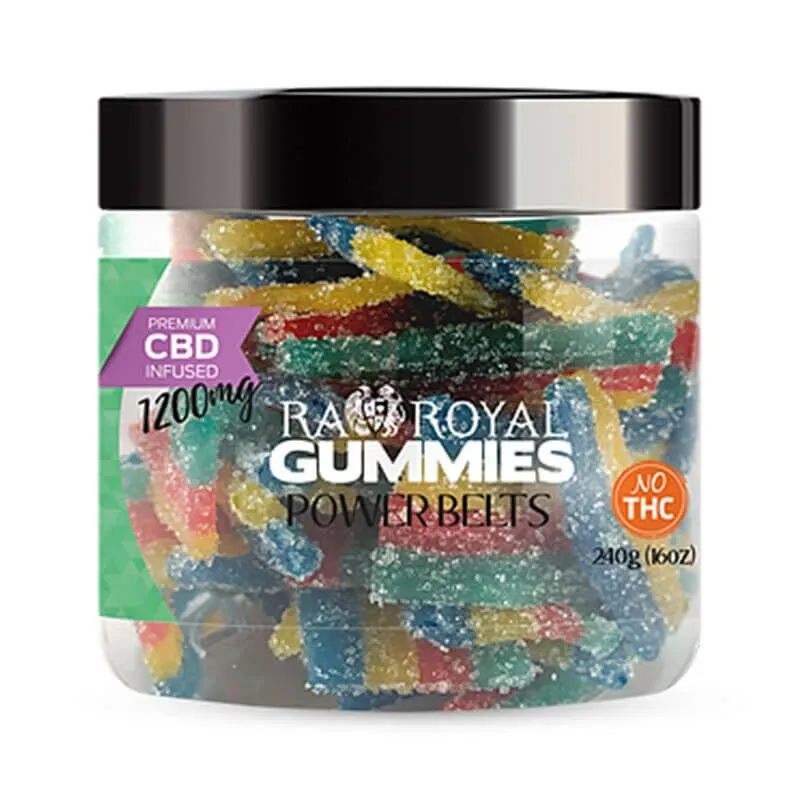 RA Royal CBD - CBD Edible - Power Belts Gummies - 1200mg