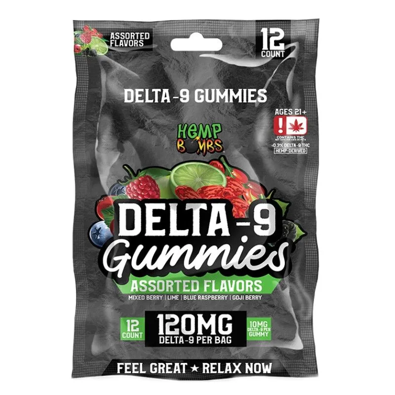 Hemp Bombs - Delta 9 Gummies - Assorted Flavors - 120mg