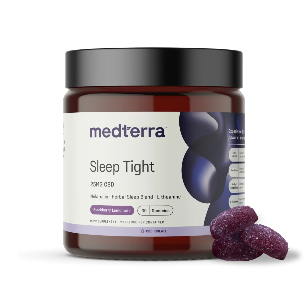 Medterra Sleep Tight CBD Isolate Gummies  Blackberry Lemonade 30ct