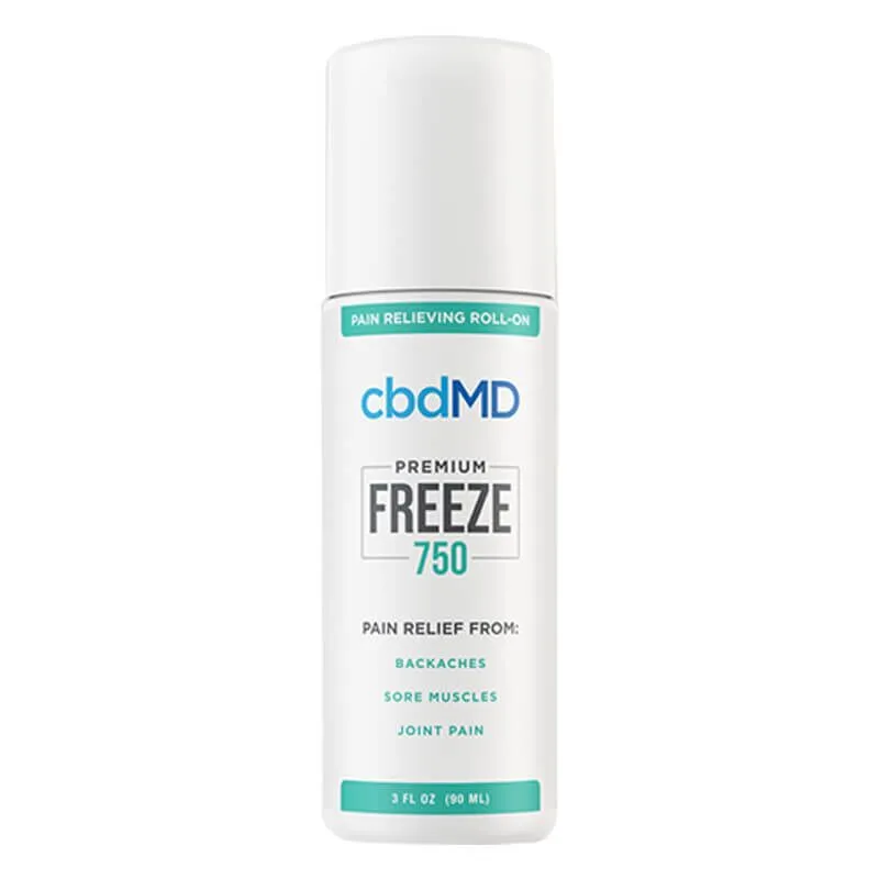 cbdMD Broad Spectrum CBD Freeze Roller 750mg-1500mg